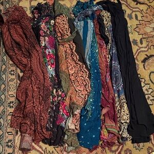 7-Bohemian Style rayon osfa Maxi Skirts